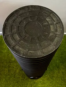 Дренажный колодец d315 h1500 с черной крышкой (отводы 110 мм) 8